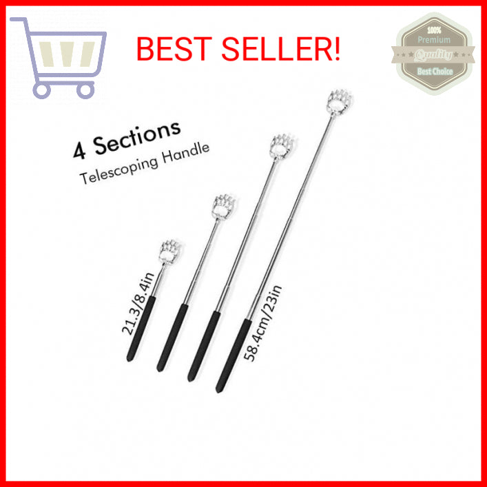 HOFASON Back Scratcher with Gift Box, Extendable Telescopic Bear Claw Back Scrat