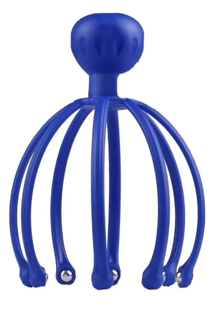 Head Massager/Scratcher, Massaging Scalp Help Relax, Calm Stress, w/ Steel Ball~