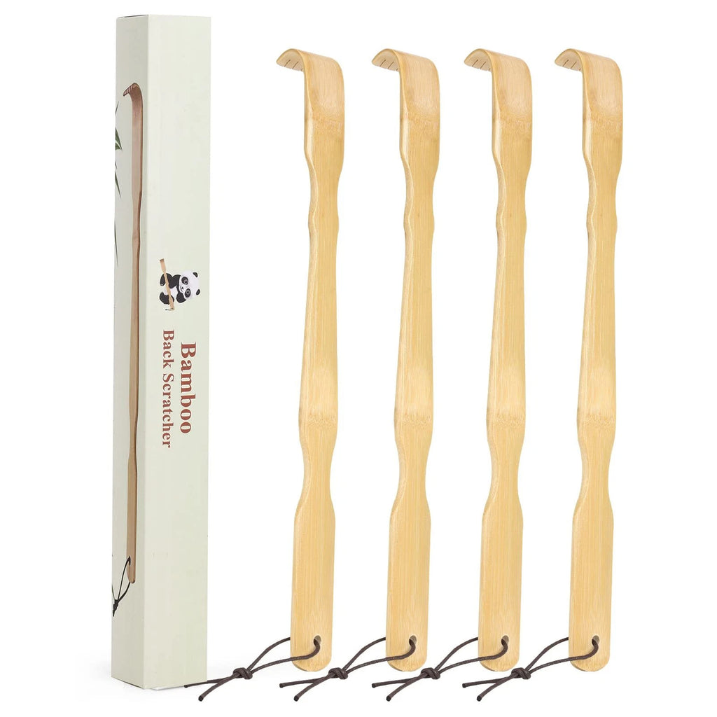 4 Pack 17 Inch Wooden Back Scratcher Body Massage Tools