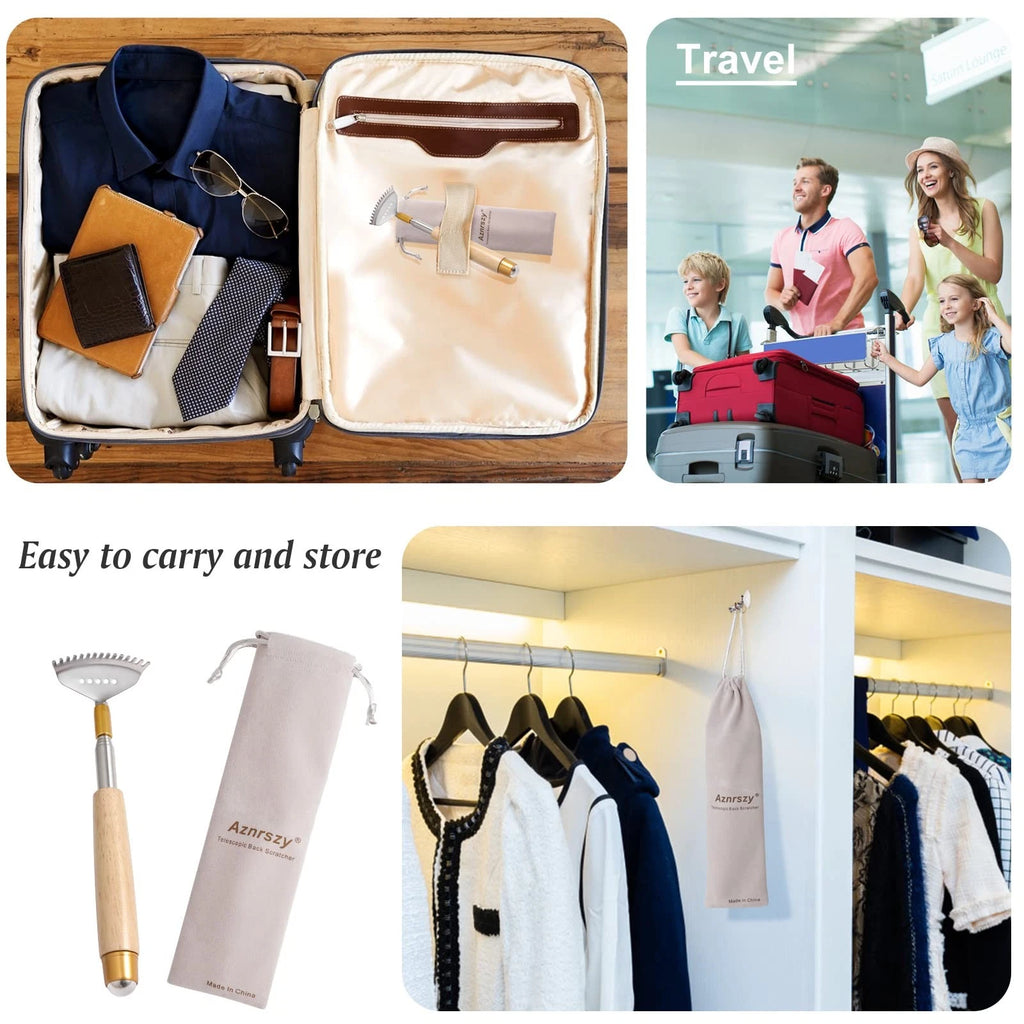 2Pcs Back Scratchers, Metal Extendable BackScratchers for Adults Kids 2 Sizes...