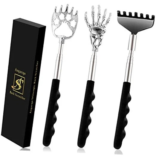 Back Scratcher 3 Pack Different Design Stainless Telescopic Back scratchers
