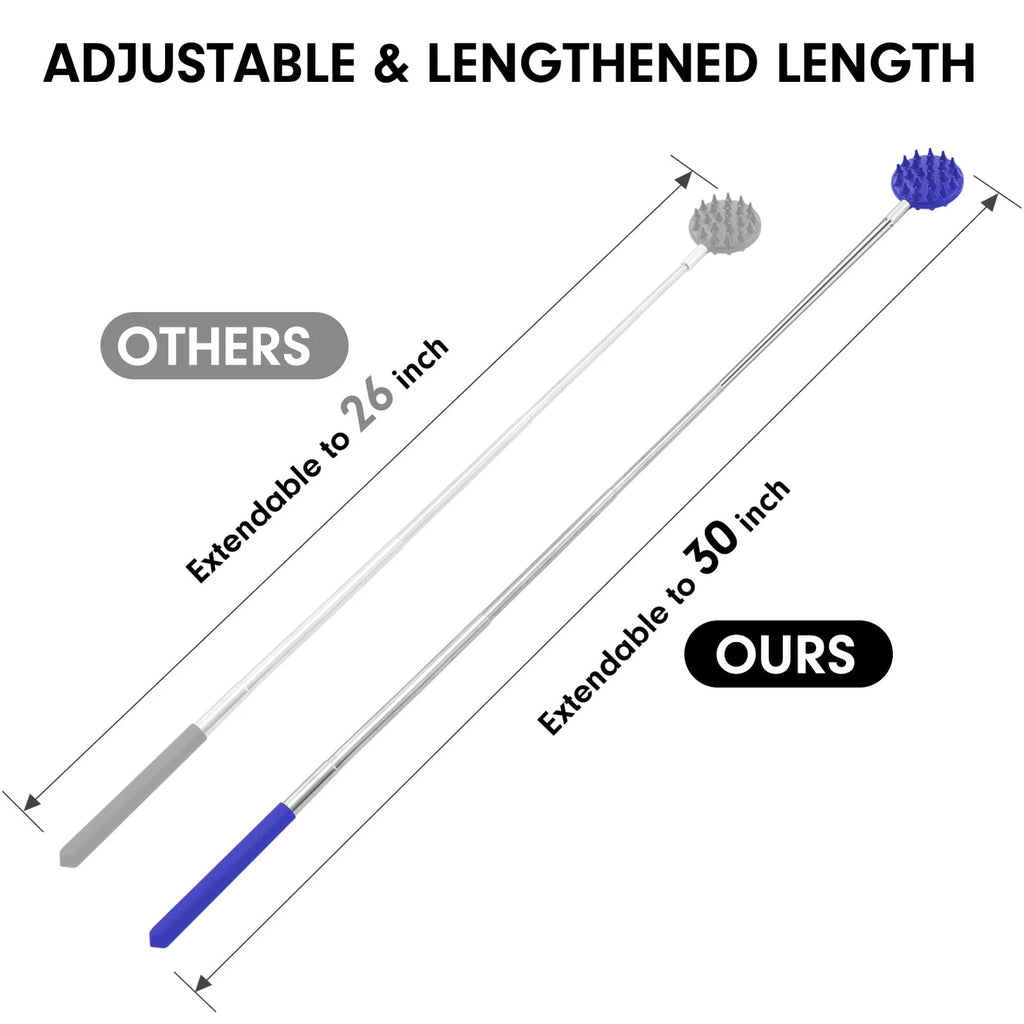 Telescoping Back Scratcher with 3Pcs Detachable Scratching Heads Back Scratch...