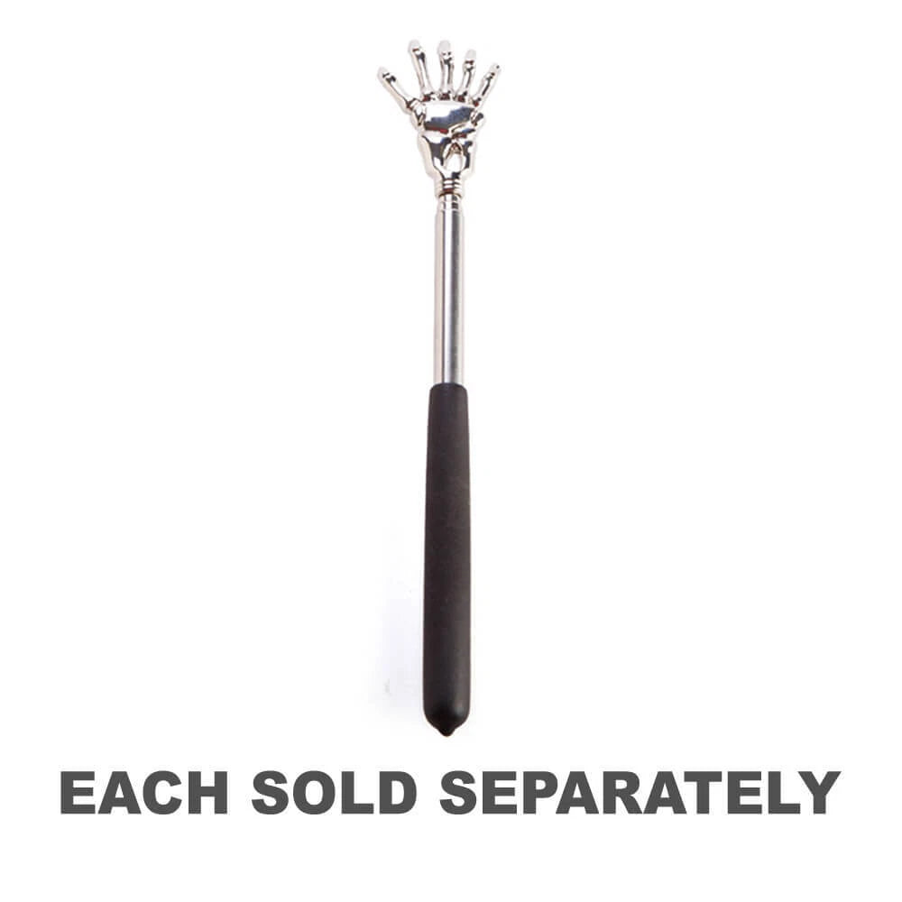 Back Scratcher Backscratcher Back Scratchers Skull Extendable Telescopic Silver