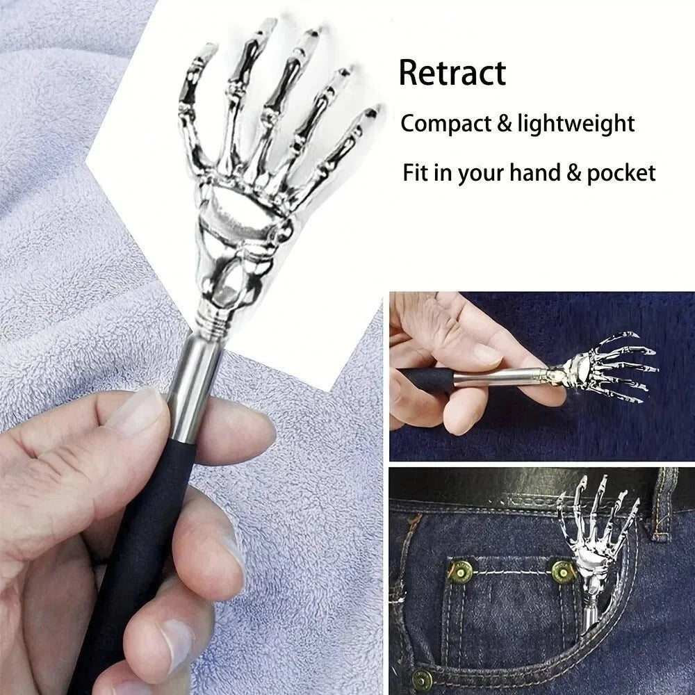 Portable Stainless Steel Telescopic Back Scratcher Extendable Scratcher Back Mas