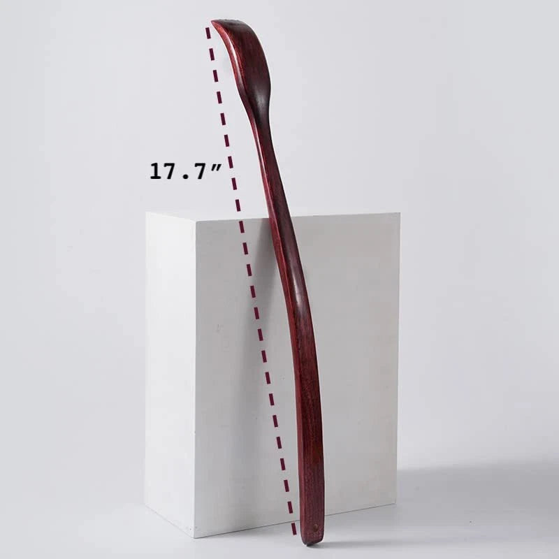 ITCHY-BAN Oversized Wooden Back Scratcher 18'' Extended Curved Handle for Bet...