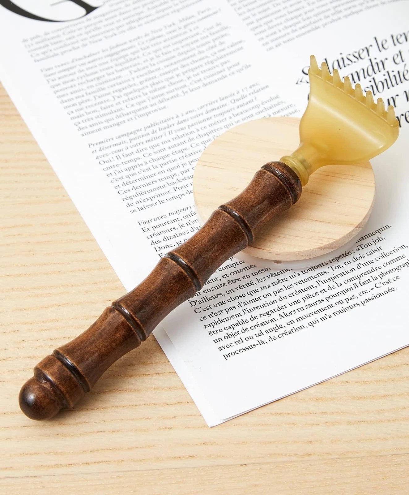 Extendable Buffalo Horn Folding Body Scratcher for Adults/Men/Women