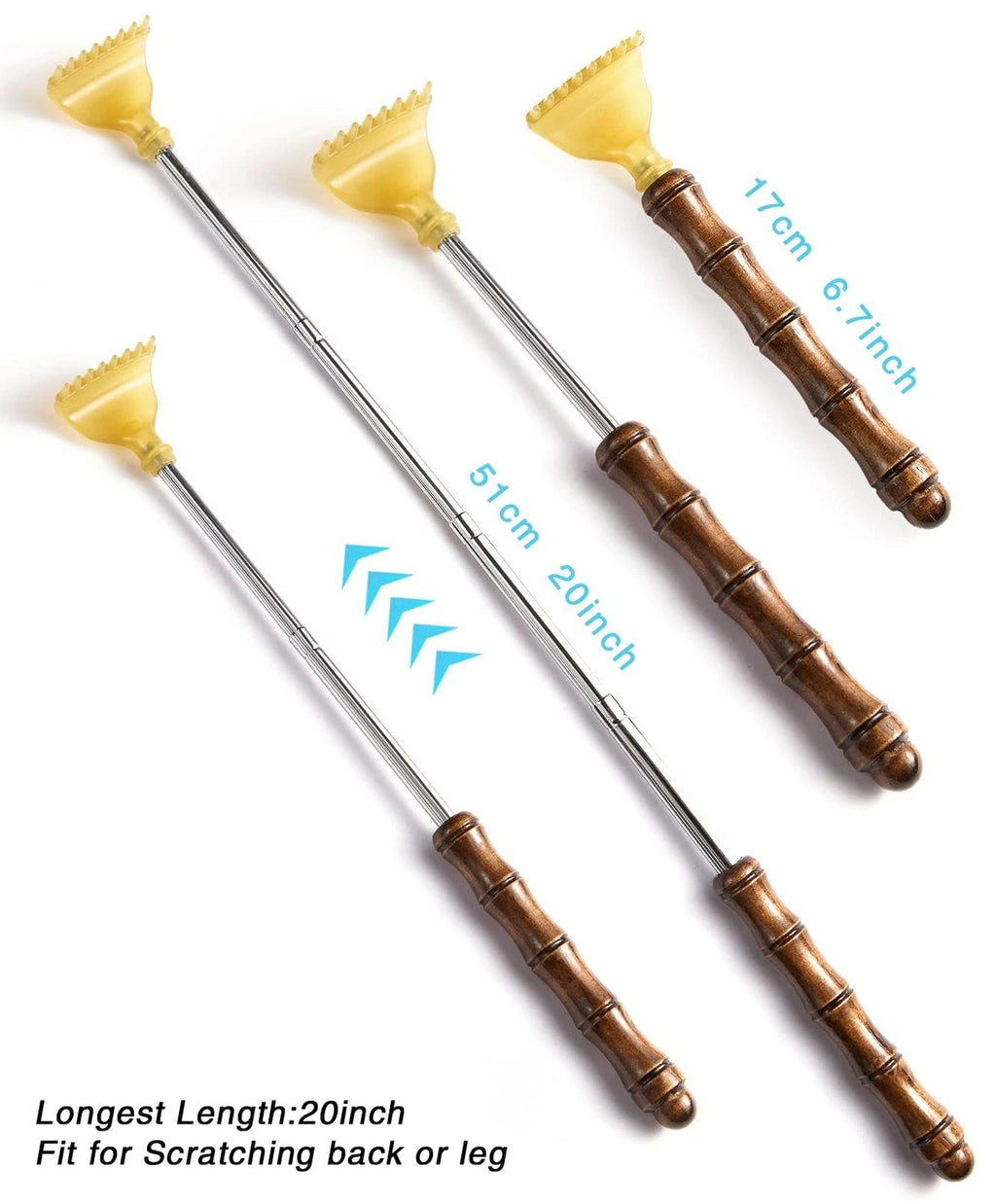 Extendable Buffalo Horn Folding Body Scratcher for Adults/Men/Women