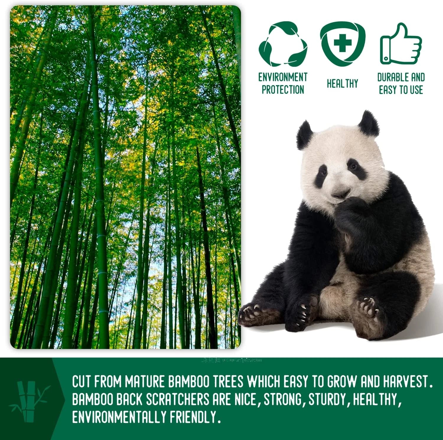 Renook Back Scratcher, 16.5In Pack of 6, Traditional Finger-Like Bamboo Wooden