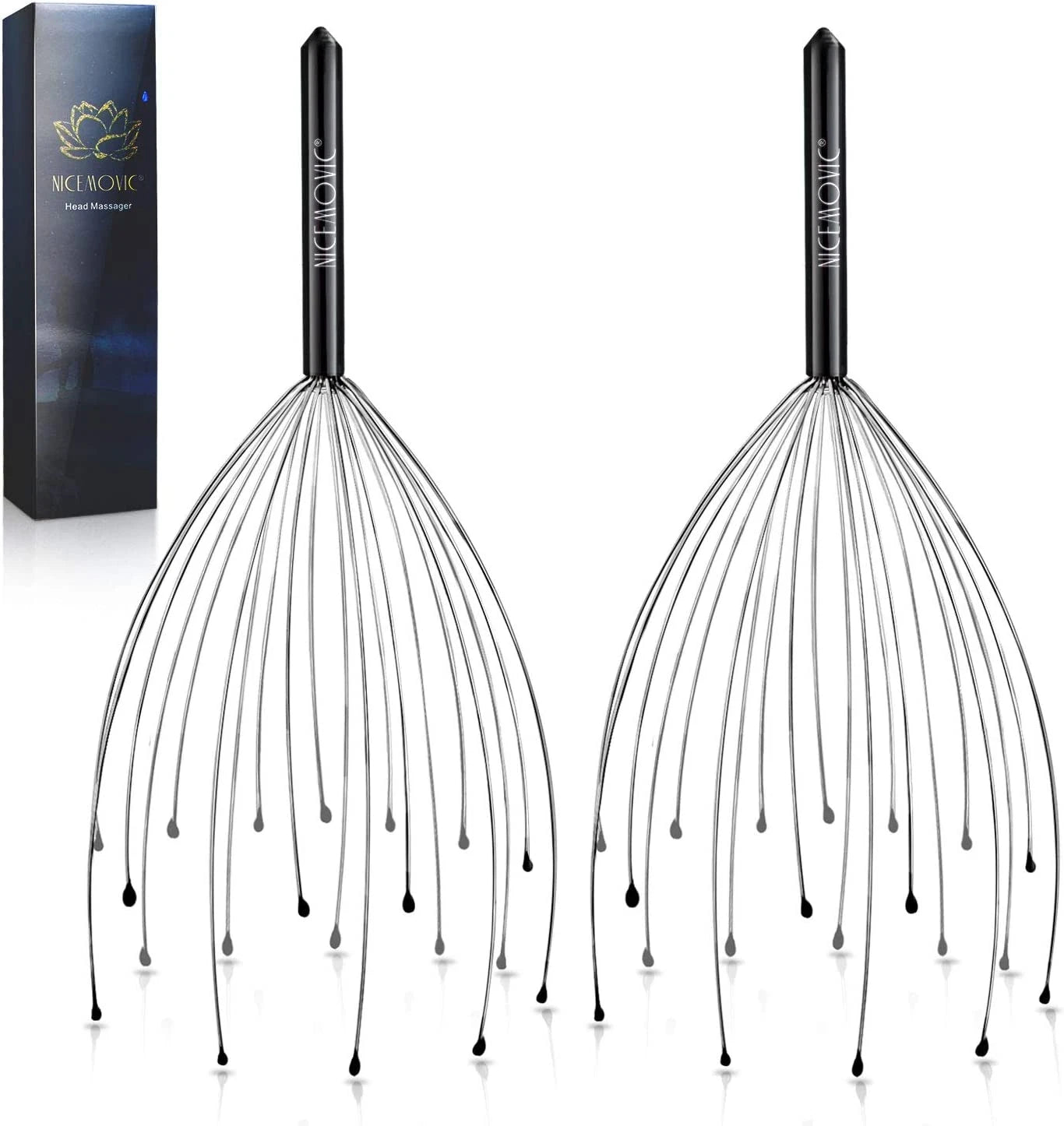 2 Pack Head Scalp Massager Gifts for Women Men, Stocking Stuffers White Elephant