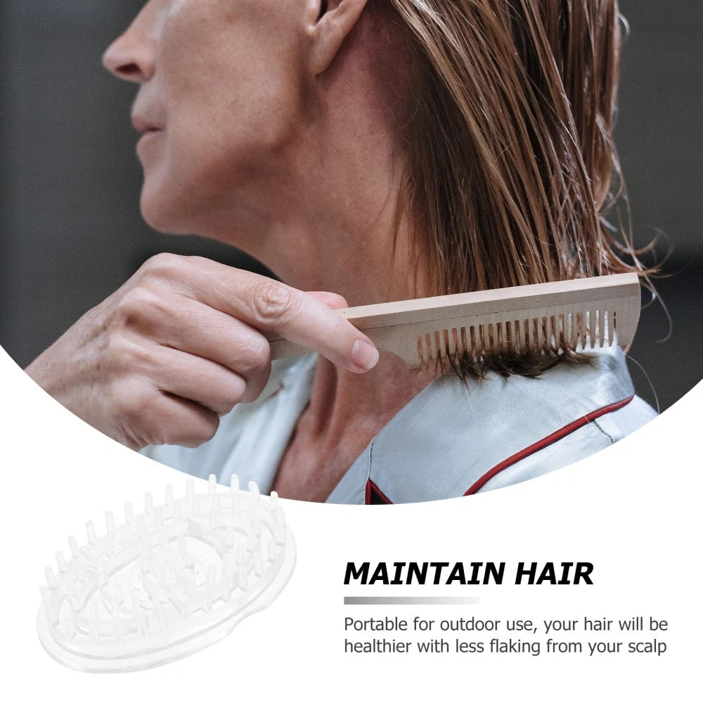 2 Pcs Shampoo Brush Hair Scalp Massager Travel Scratcher Scrubber for