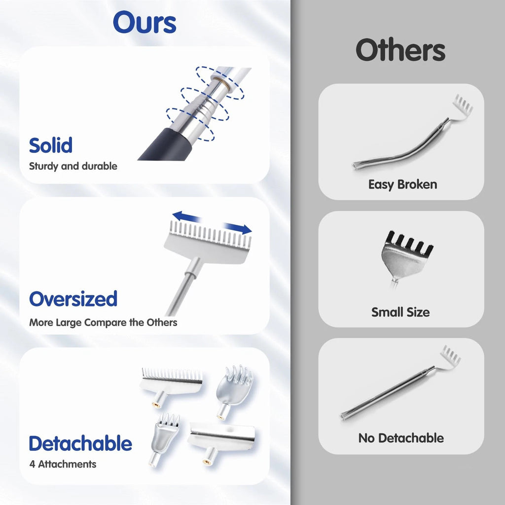 Oversized Back Scratcher Detachable Backscratchers Extendable with Extra Larg...