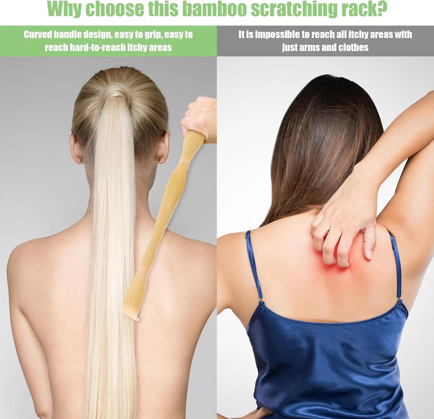 3 Pack Wooden Bamboo Back Scratcher for Adults Men Women, Small Funny Gifts for