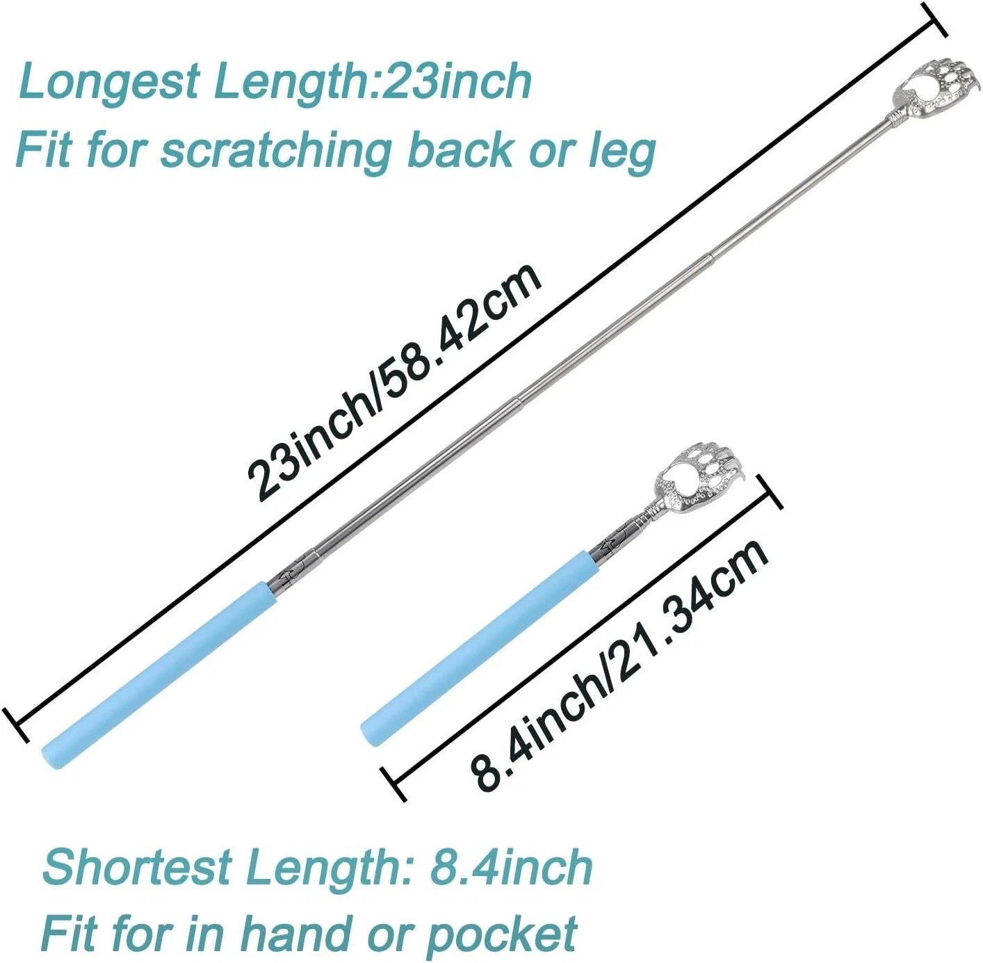 Blue Portable Bear Claw Back Scratcher - Handy Pain Relief & Stress Reliever
