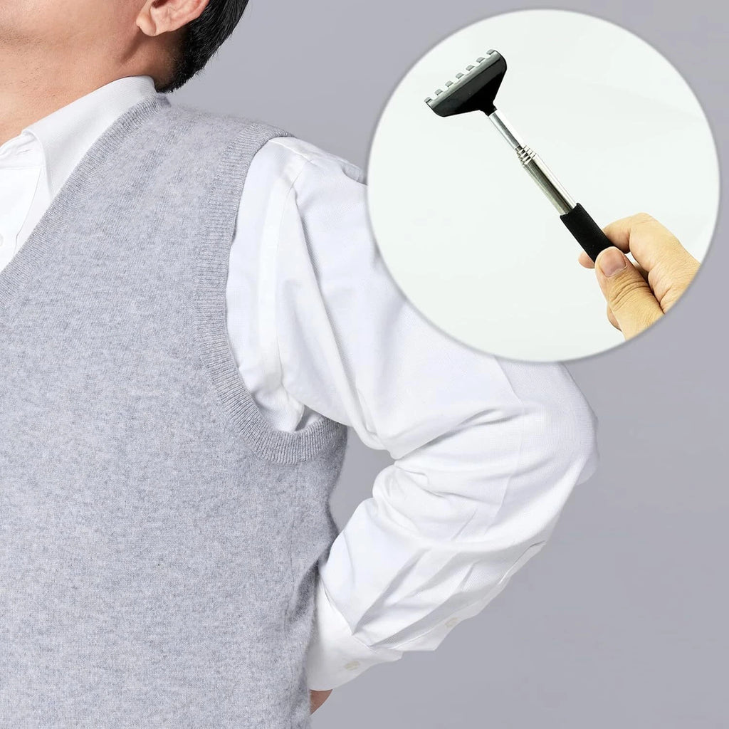 Stainless Steel Telescoping Back Scratcher Massager, Extendable Itch Relief Tool