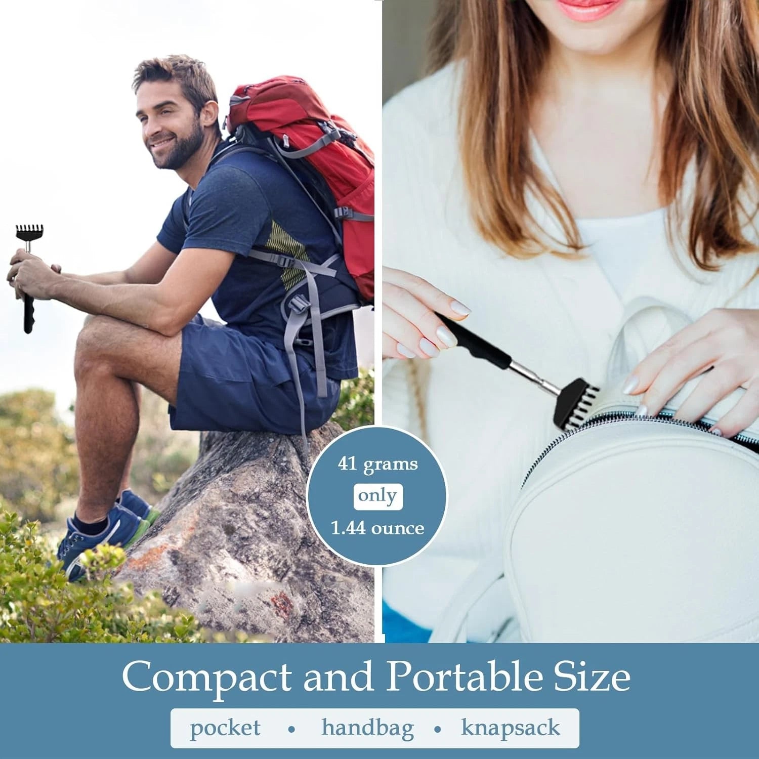 Yexixsr 4 Pack Back Scratcher Extendable Metal Portable 4