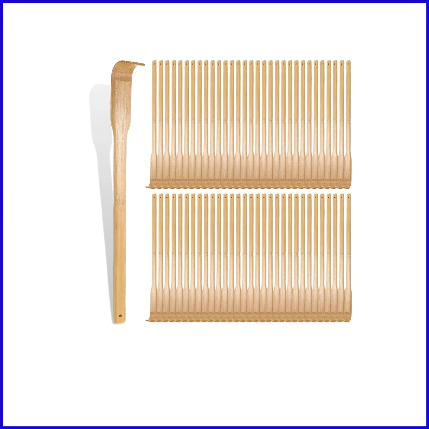 Bamboo Back Scratcher Set of 50 - Unique Handmade Gifts for Easy Itch Relief