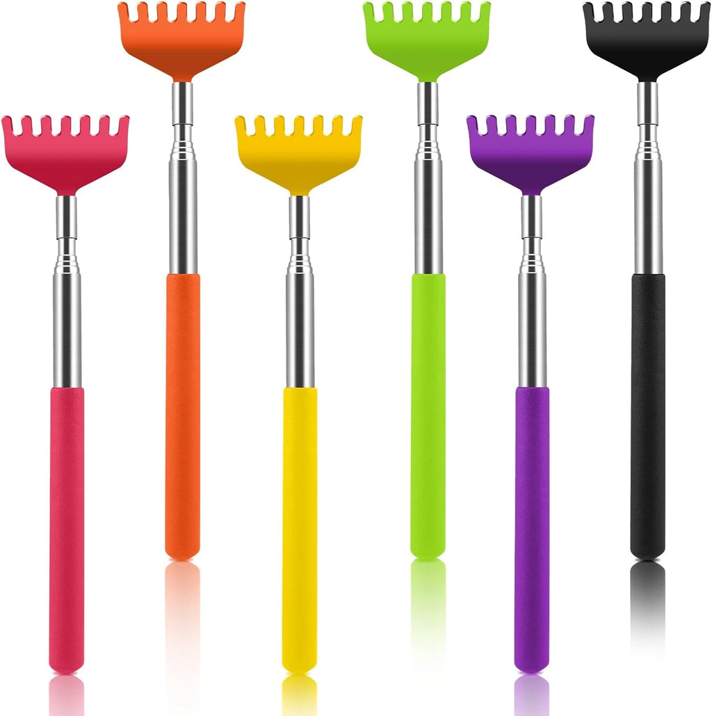 6 Pack Extendable Back Scratcher - Portable Telescoping Metal Back6 Pack Extenda