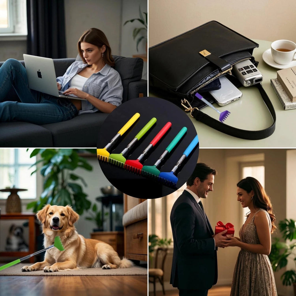 Telescoping Back Scratcher for Women Men, 10 Pcs Back Scratcher for Kids Exte...