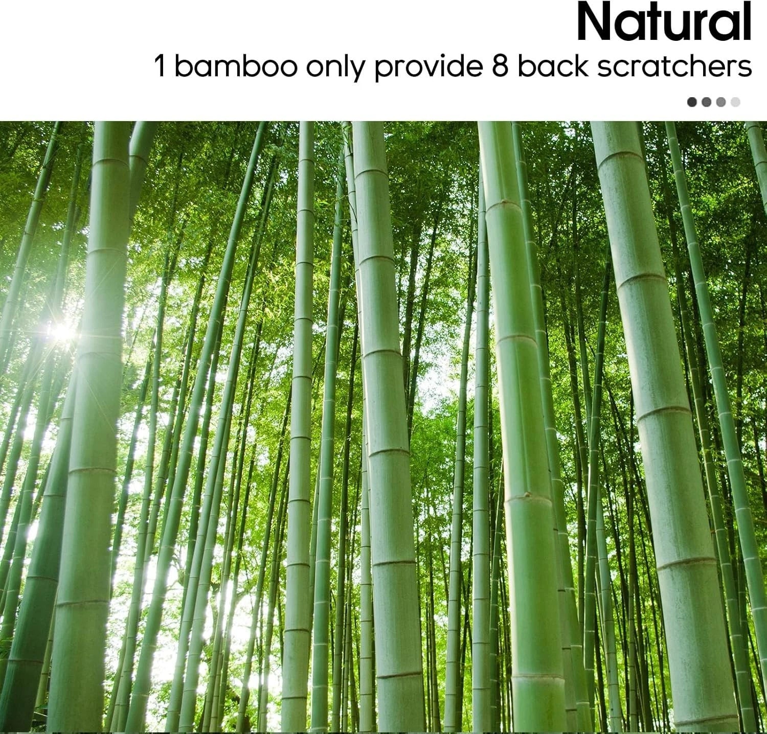 2-Pack Bamboo Back Scratcher Set - 17 Inch Long Handle, Ergonomic & Handmade