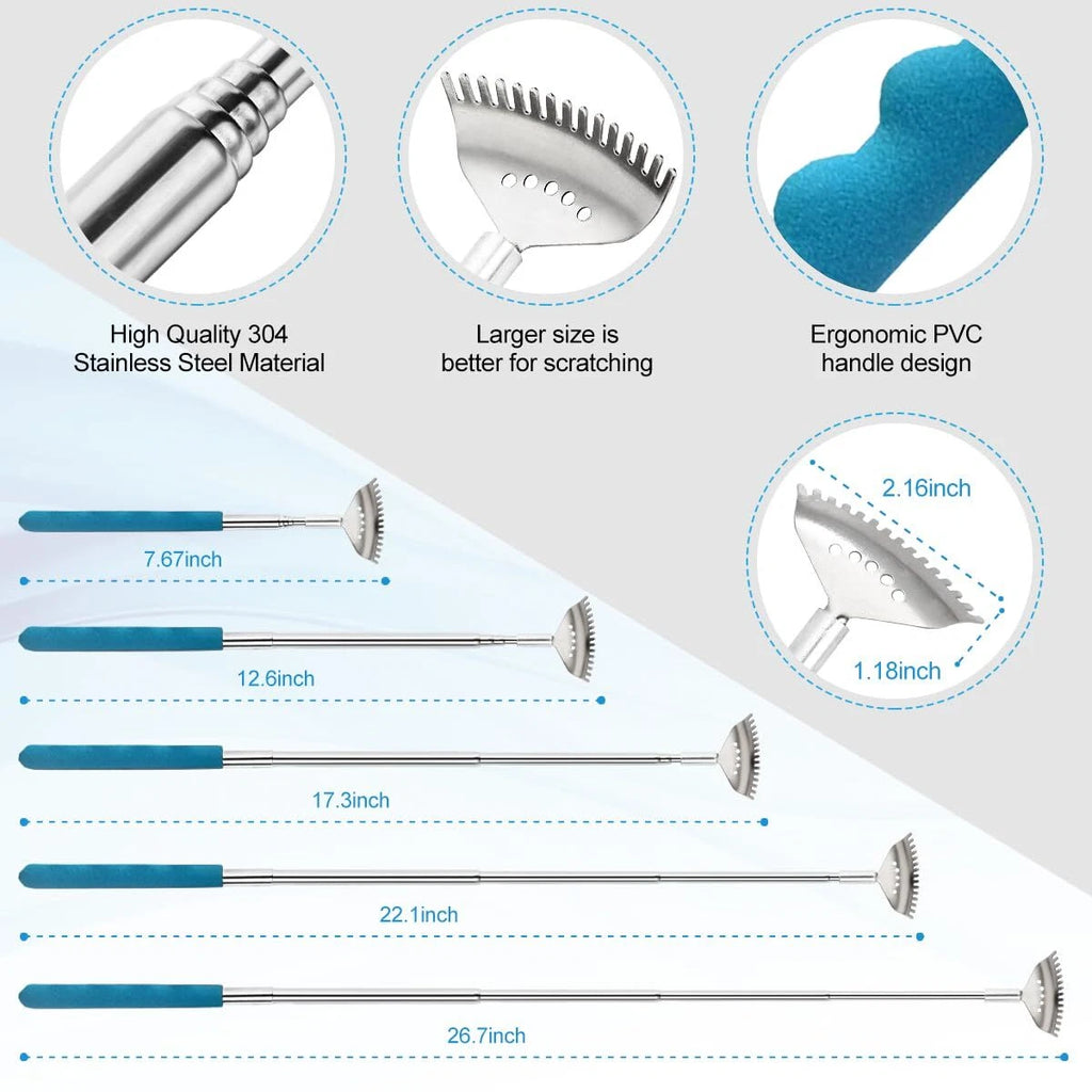 Yeipis 3 Pack Different Back Scratcher Metal Portable Telescoping Back scratcher