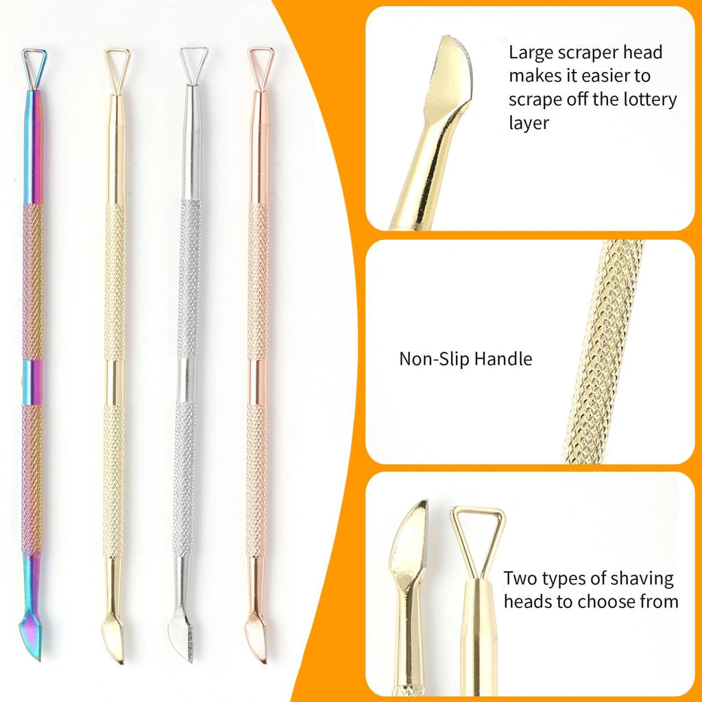 4 Pcs Metal Lotto Scratcher Label Scraper Lottery Ticket Scratcher Tool