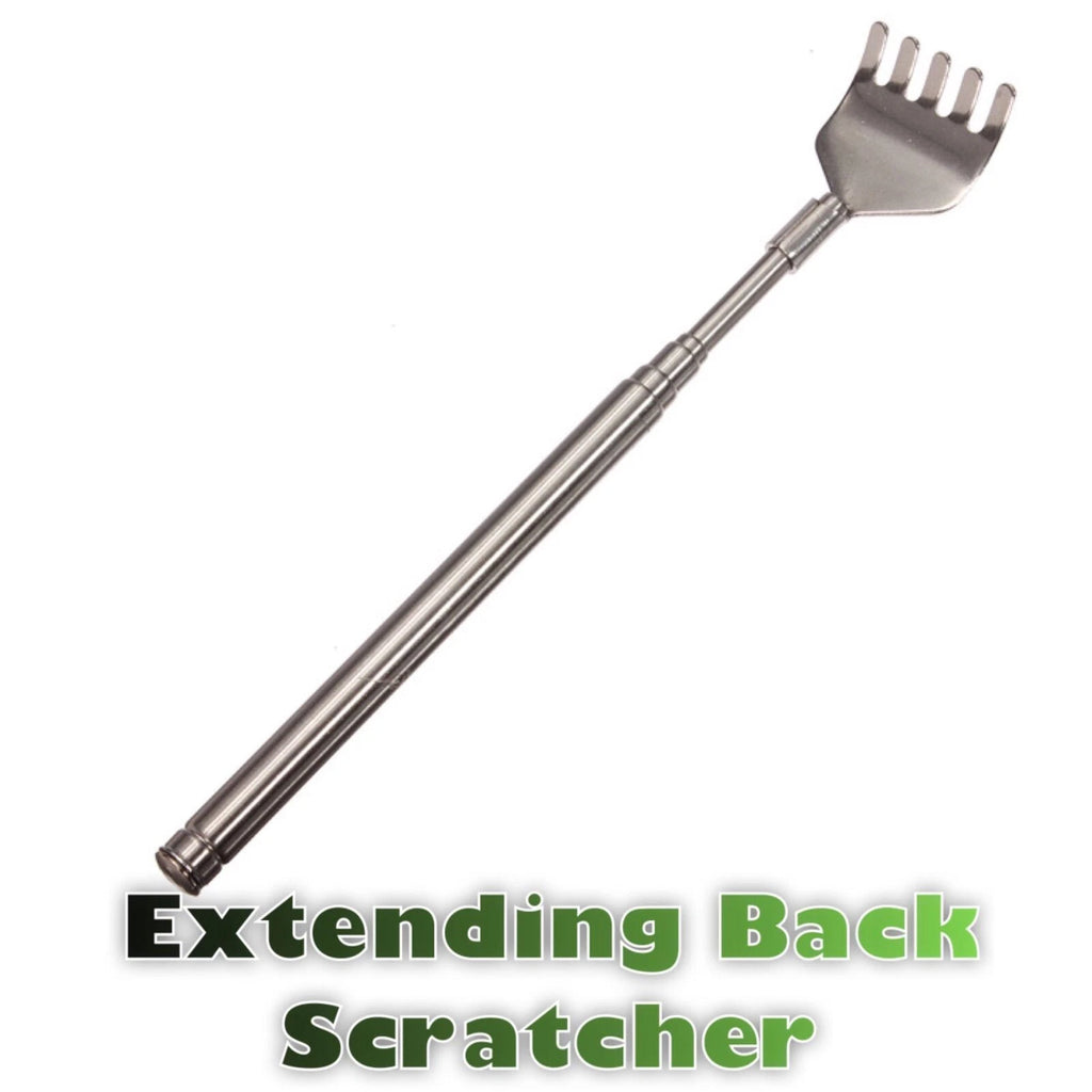 FUNNY GADGET Long Back Scratcher Metal Extend Scratcher Massager Gift For Him
