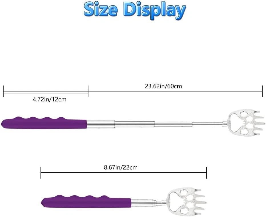 6 Pack Telescoping Back Scratcher - Bear 6 Count (Pack of 1), Multi-color