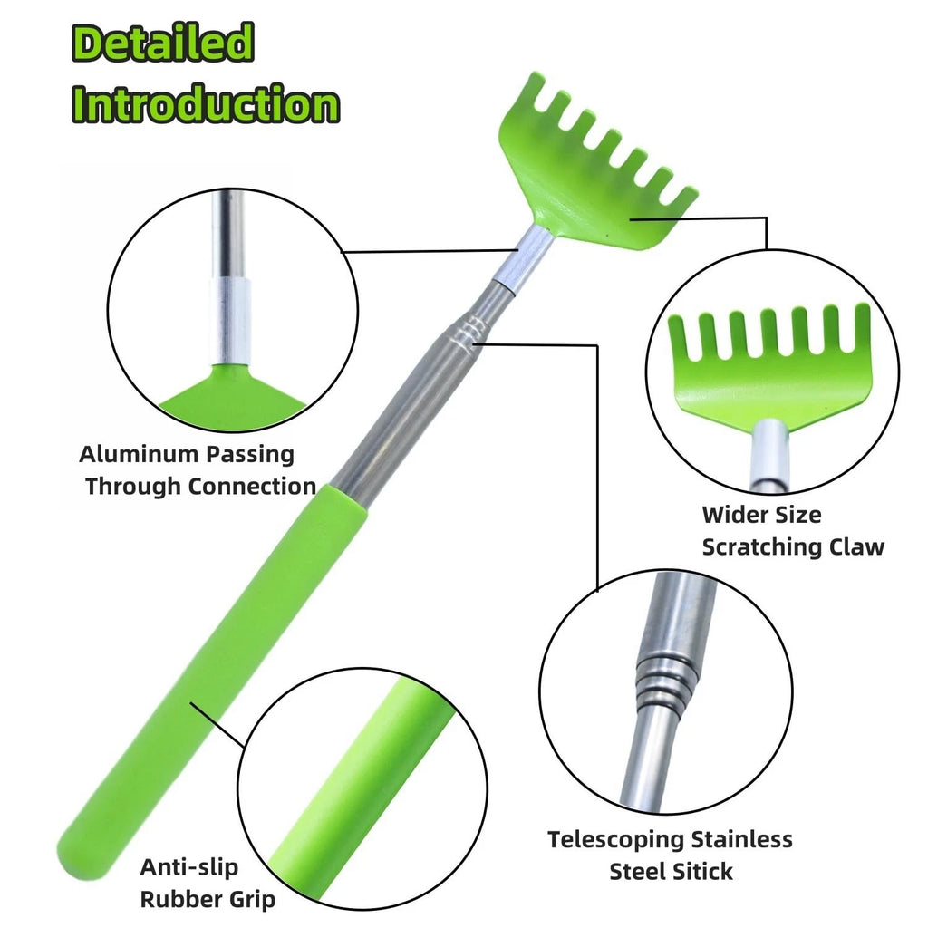 Telescoping Back Scratcher for Women Men, 10 Pcs Back Scratcher for Kids Exte...