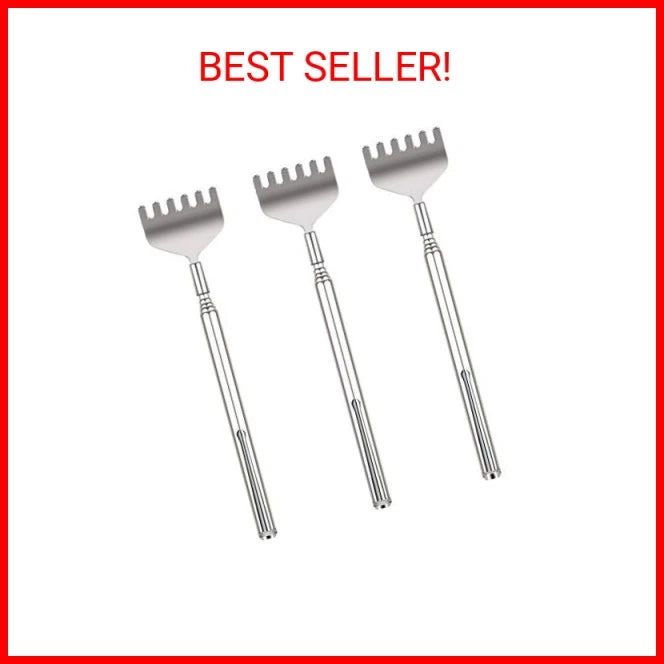 Extendable Back Scratcher for Men 3 Pack Portable Telescopic Metal Back Scratche