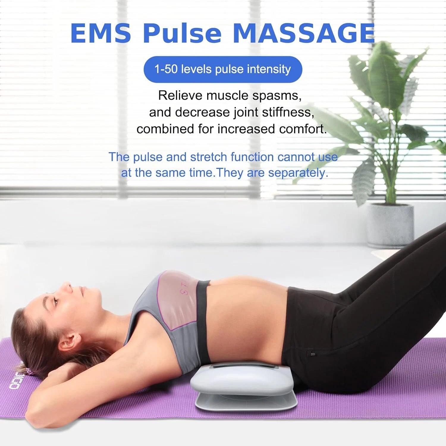 Electric Lumbar Traction Massager Adjustable Vibration Massager Waist Spine