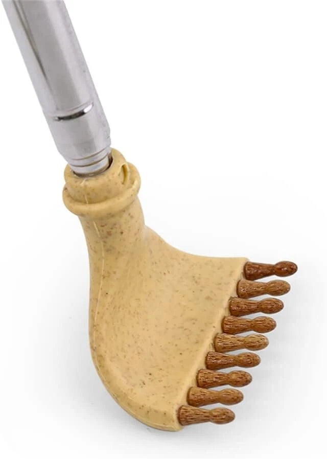 Bamboo Back Scratcher for Easy to Reach Itch Point Self-Therapeutic Telescopi...