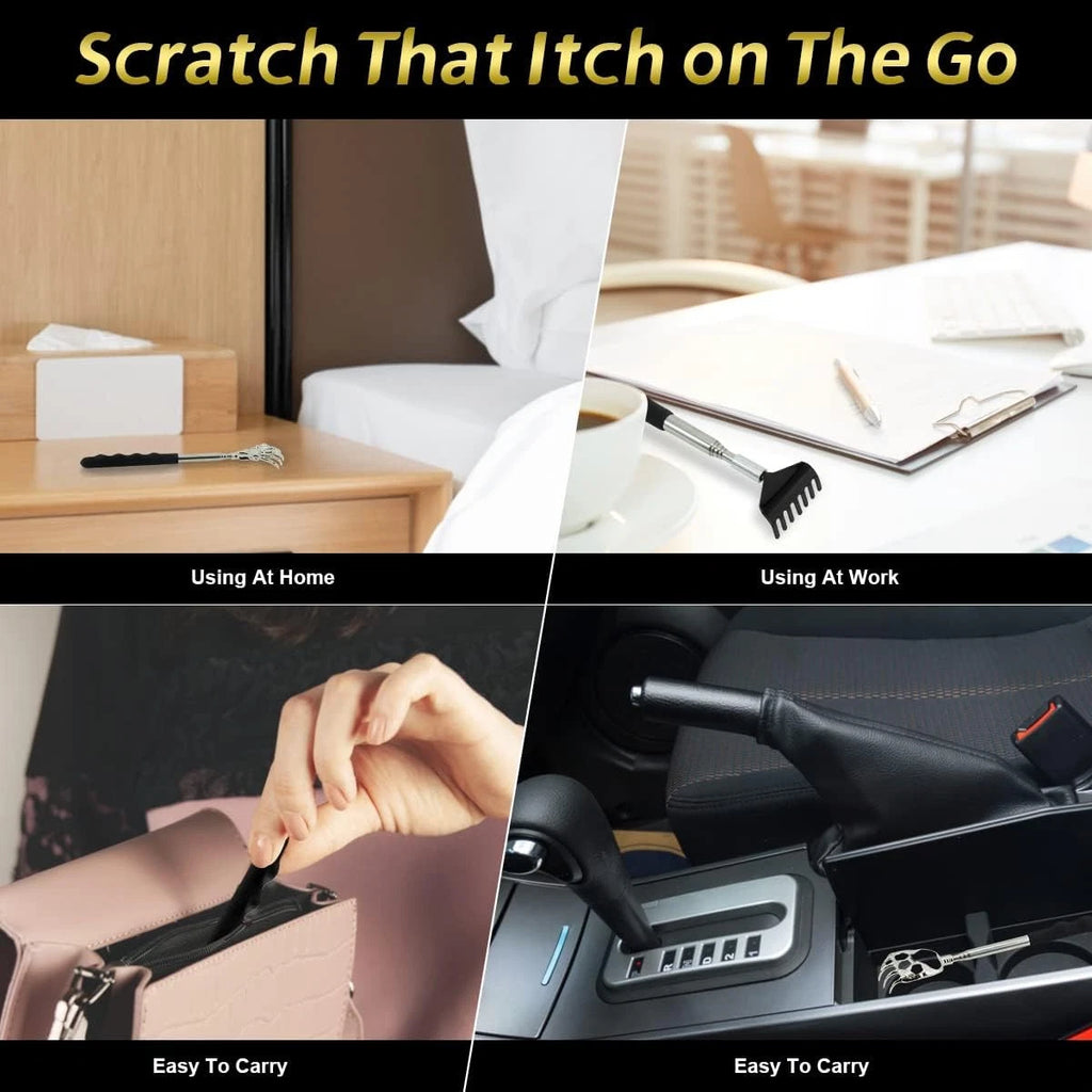 Back Scratcher 3 Pack Different Design Stainless Telescopic scratchers...