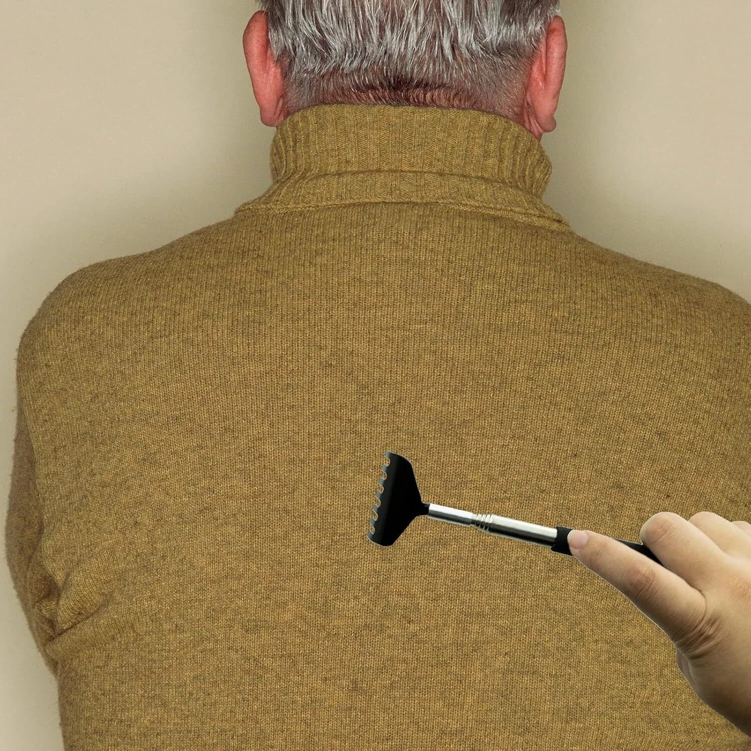 Stainless Steel Telescoping Back Scratcher Massager, Extendable Itch Relief Tool