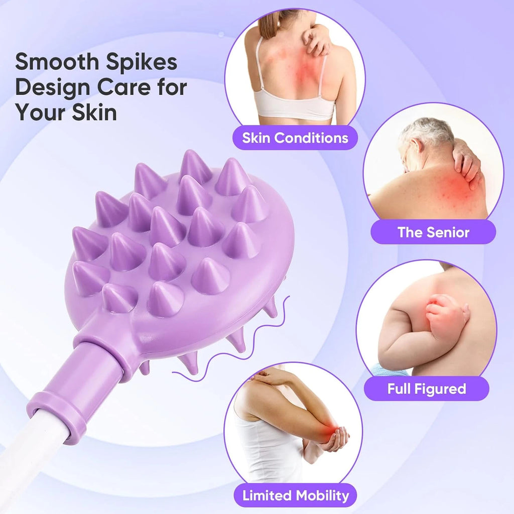 Upgraded Curved Back Scratcher Women 360 Reach Effortless Flexible Backscratcher