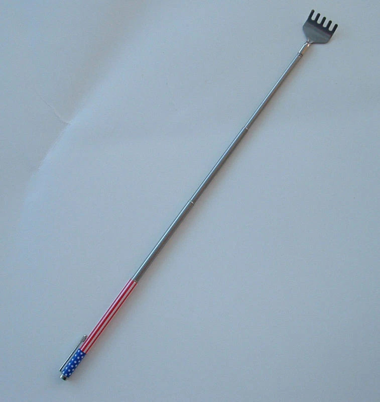American Flag Telescoping / Telescopic Metal Back Scratcher Clip (MrSales)