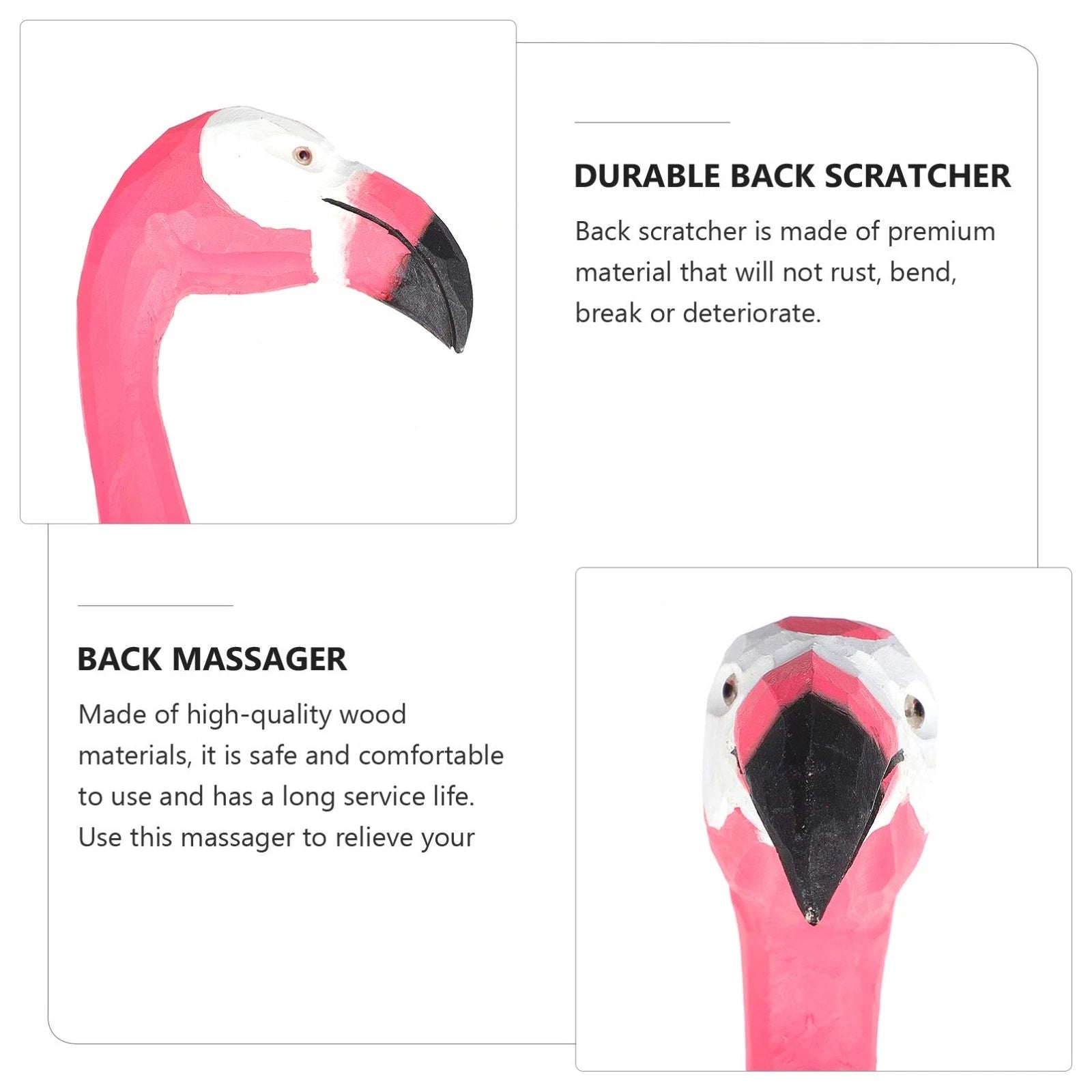 Back Scratcher Hand Crafted Animal Wooden Backscratcher Body Relaxation Self-...