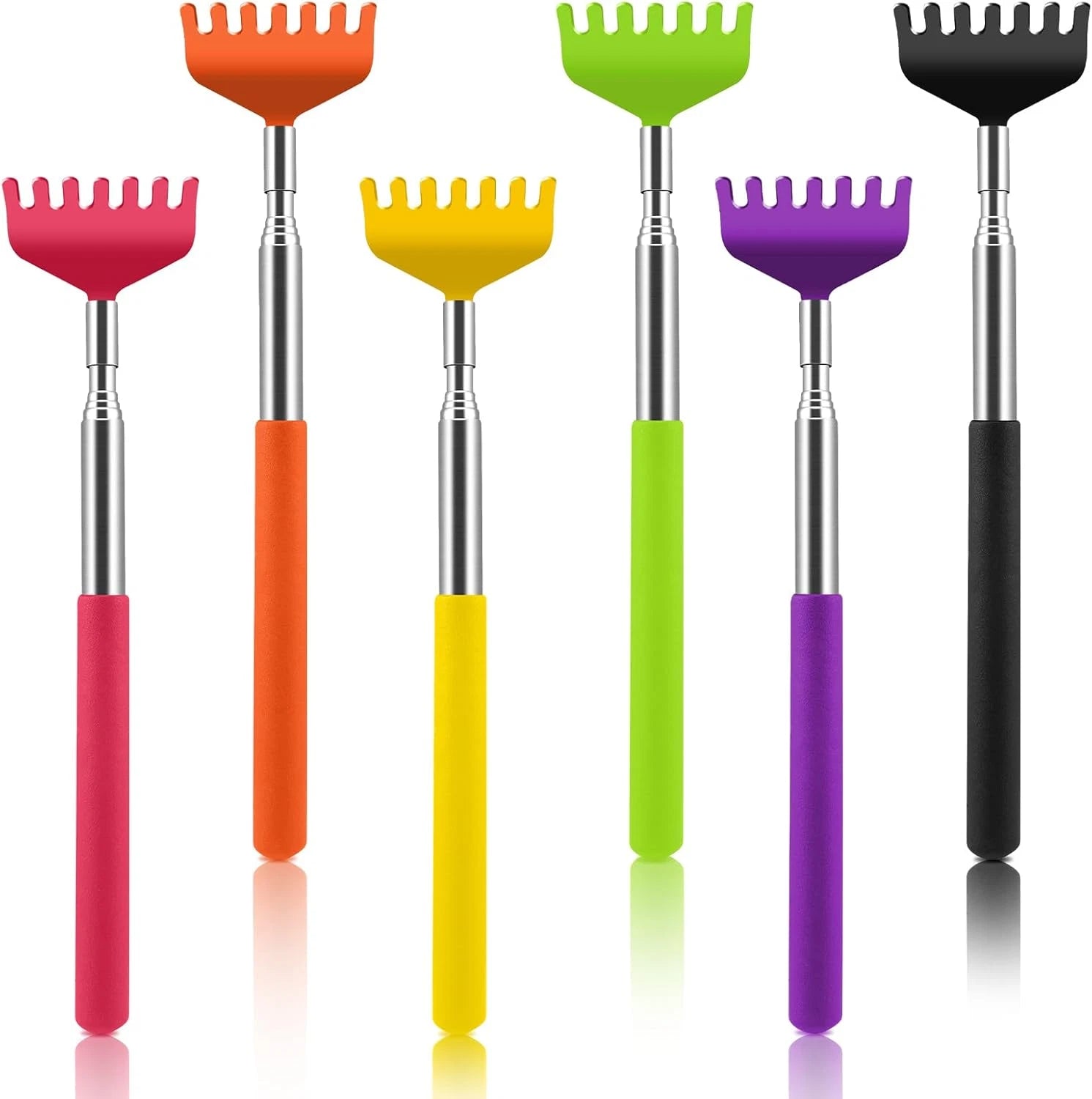 6 Pack Extendable Back Scratcher - Portable Telescoping Metal Back6 Pack Extenda