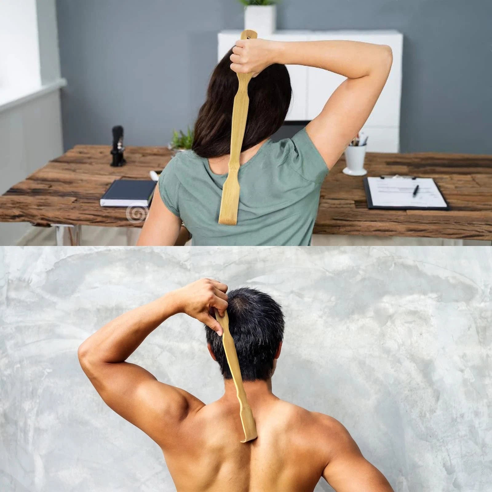 Bamboo Back Scratcher,100% Natural Bamboo Back Scratchers for Itching Relief