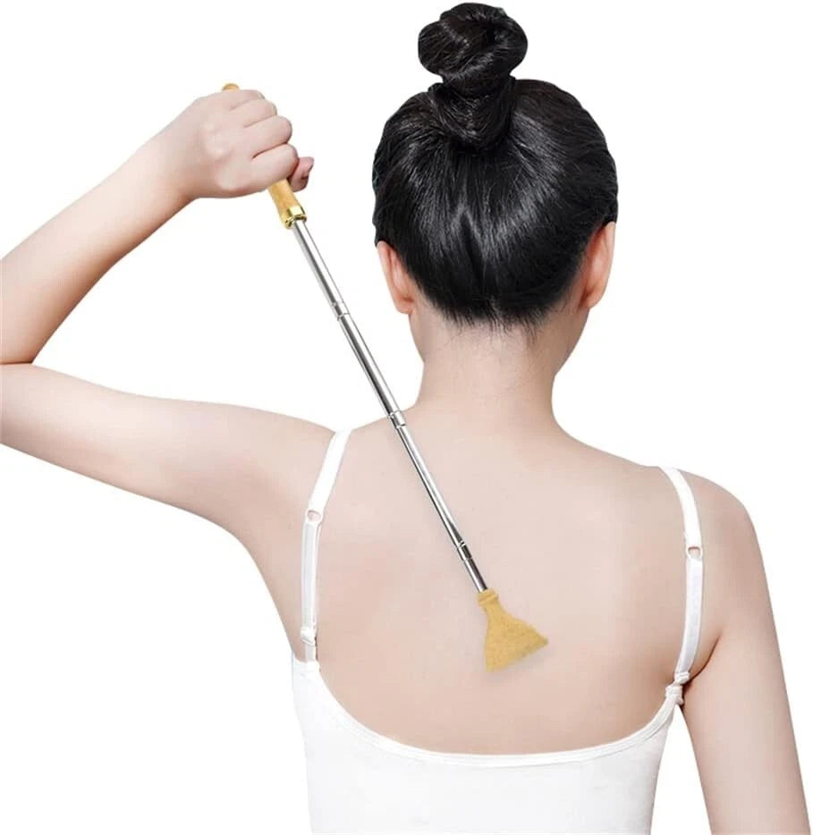 Bamboo Back Scratcher for Easy to Reach Itch Point Self-Therapeutic Telescopi...