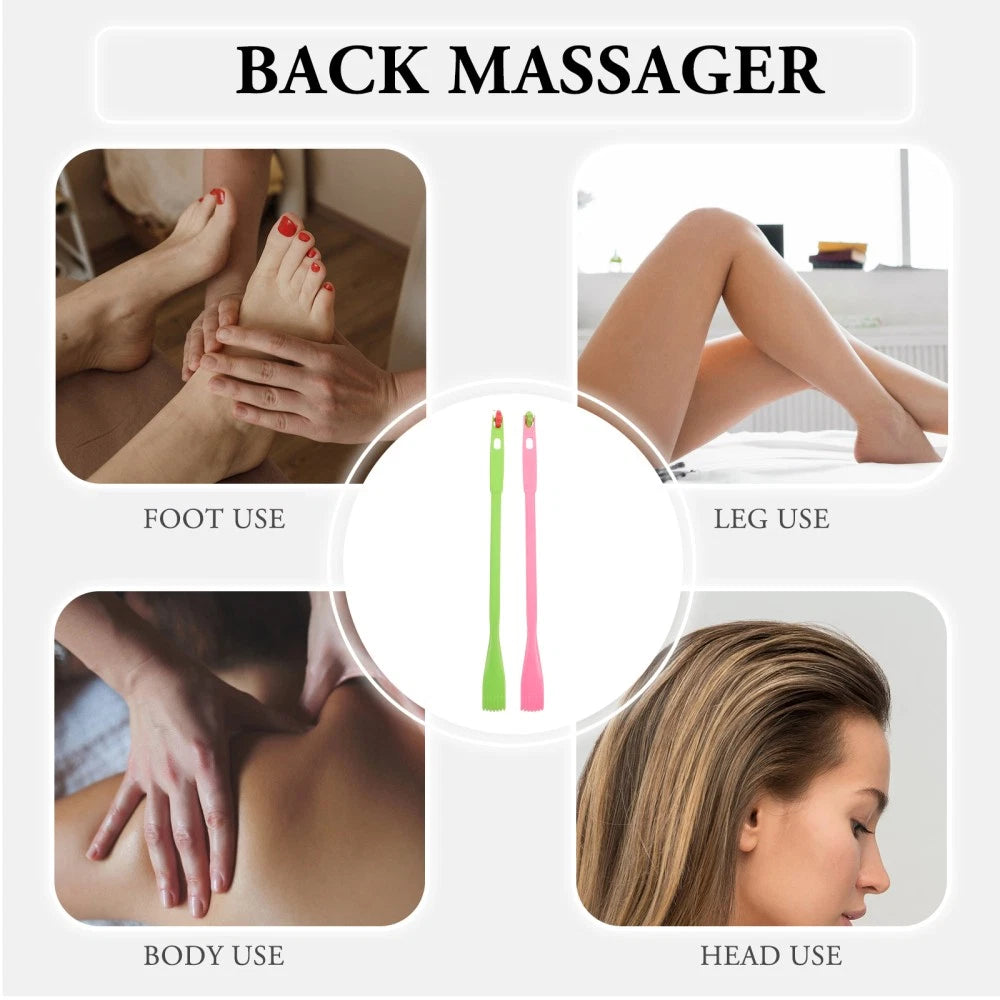 2 Pcs Itch Rake Massager Telescopic Back Scratcher Hand