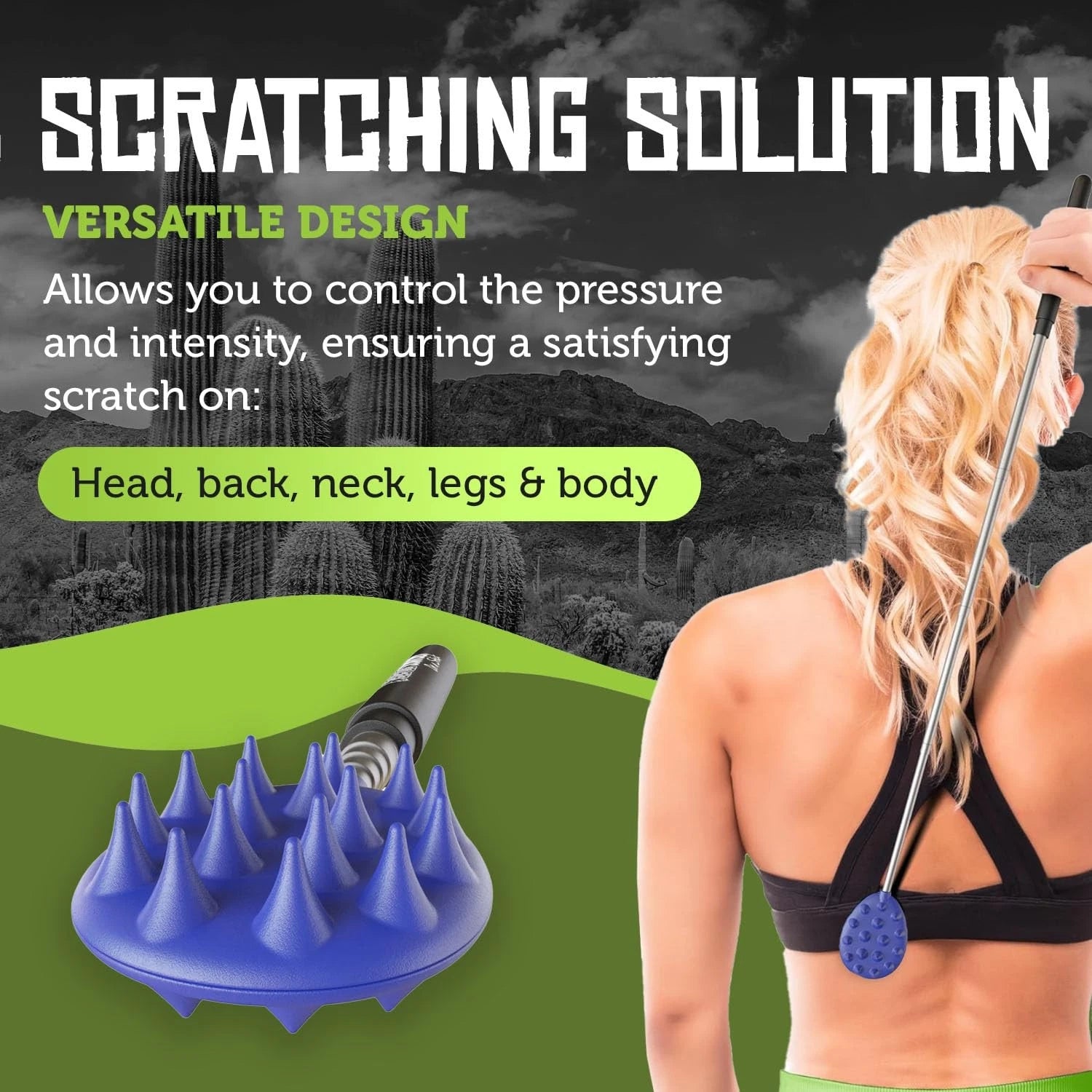 Extendable Back Scratcher Double Side for Adults, Itch Relief Up to 24.5"