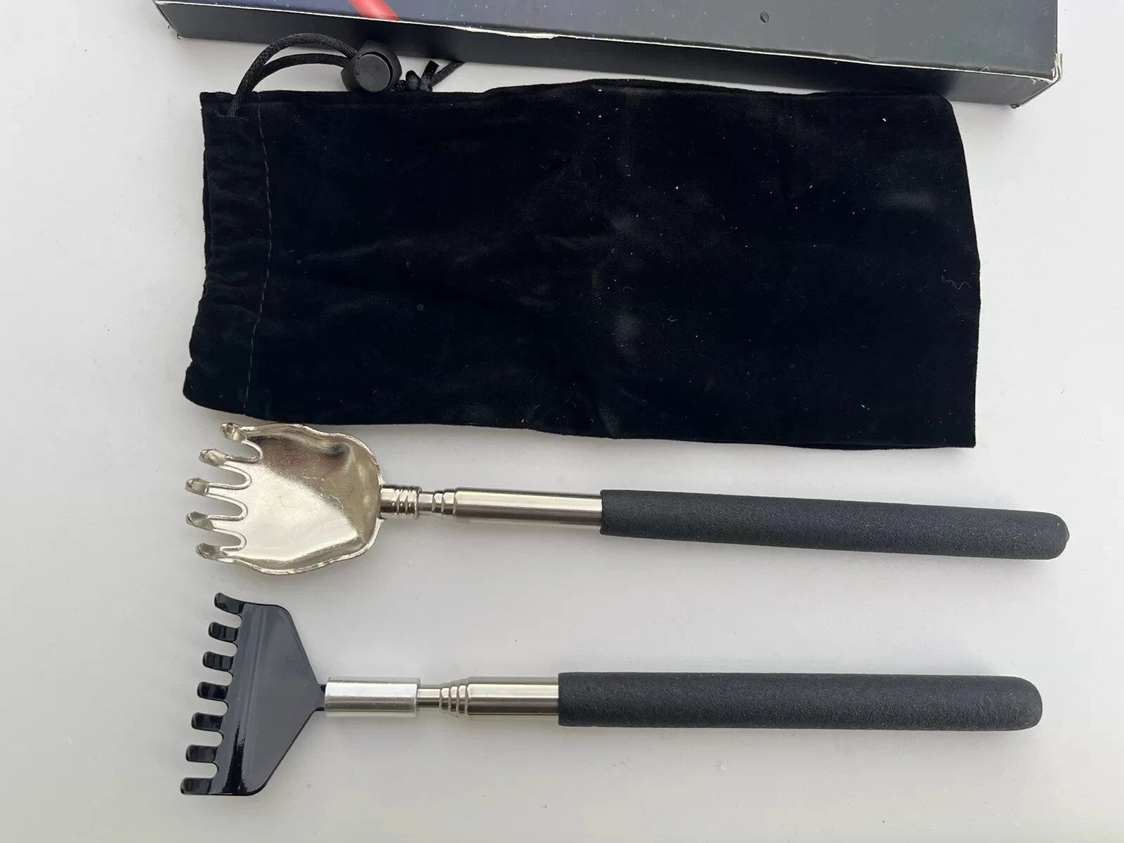 Unique 2 Pack Back Scratcher with Gift Bag - Premium Portable Metal Telescoping