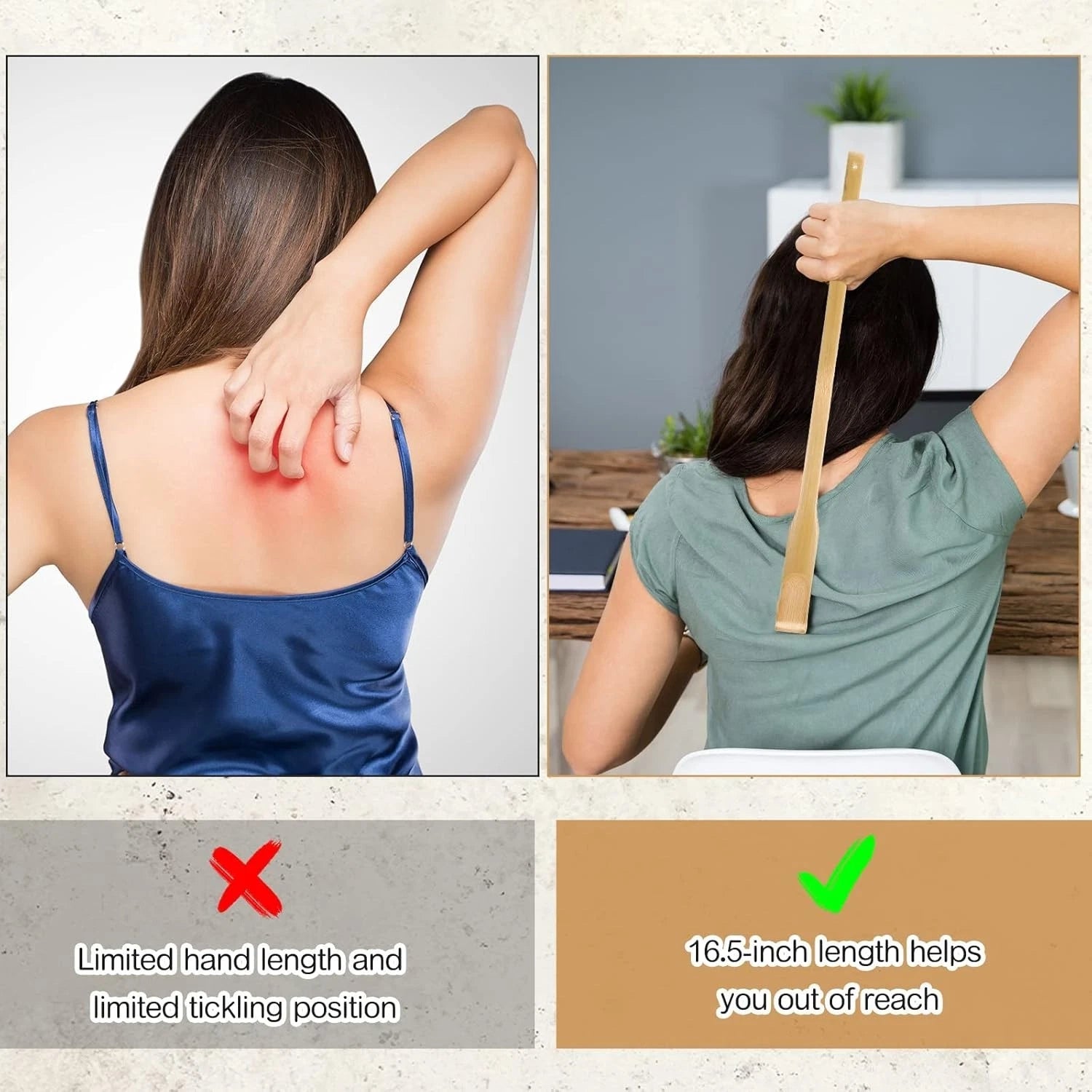 Bamboo Back Scratcher Set of 50 - Unique Handmade Gifts for Easy Itch Relief