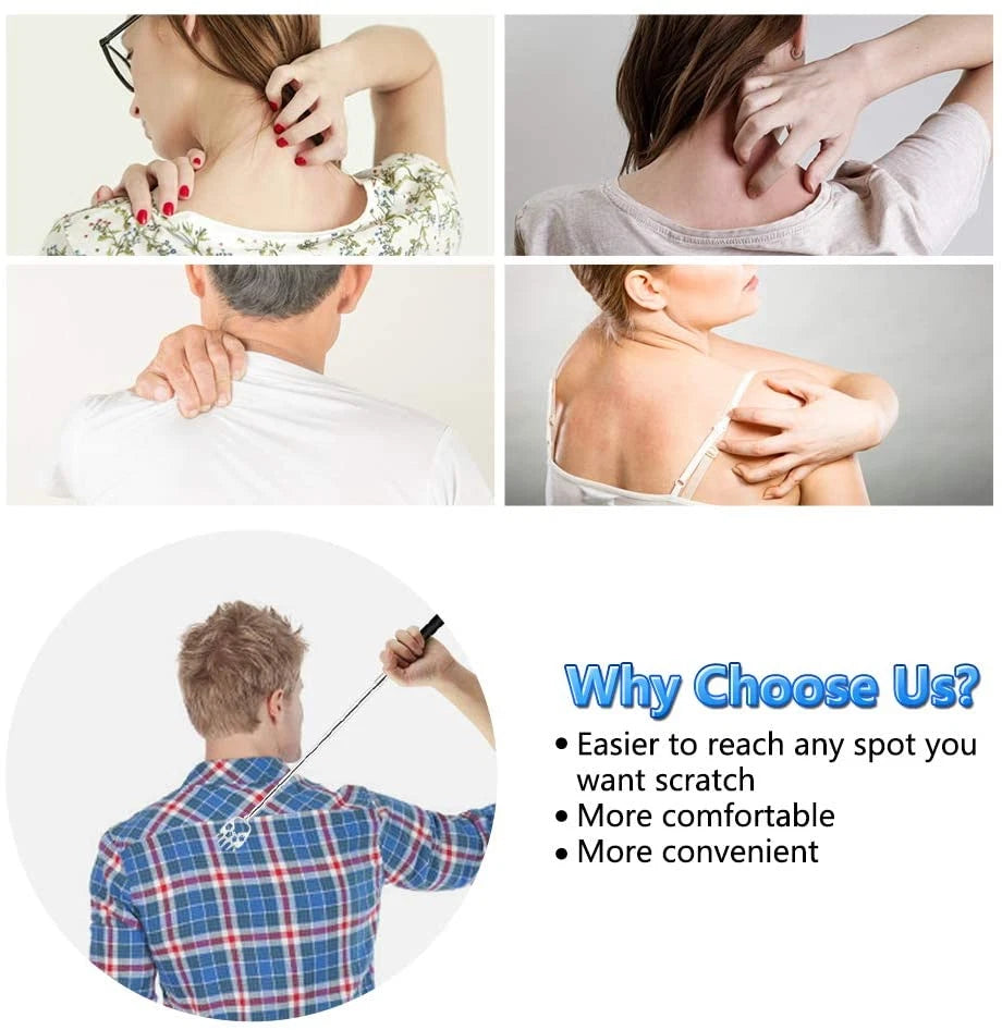 6 Pack Telescoping Back Scratcher - Bear Claw Back Scratchers - Portable Extenda