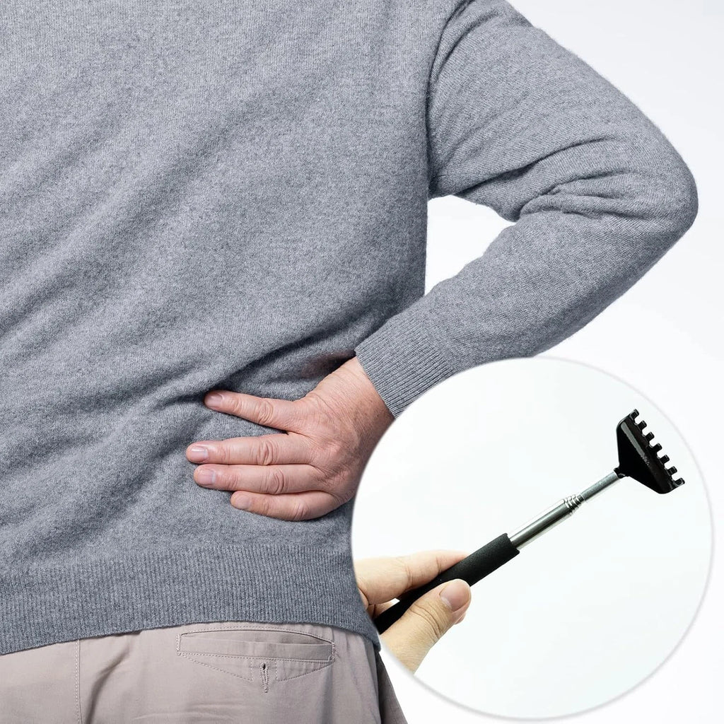 Stainless Steel Telescoping Back Scratcher Massager, Extendable Itch Relief Tool