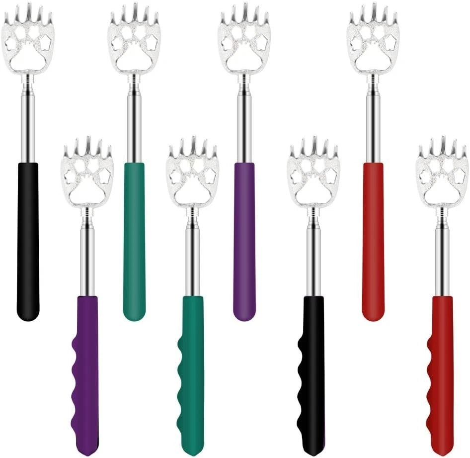 Portable Telescoping Back Scratchers - 8 Pack in Vibrant Colors and Comfort Grip
