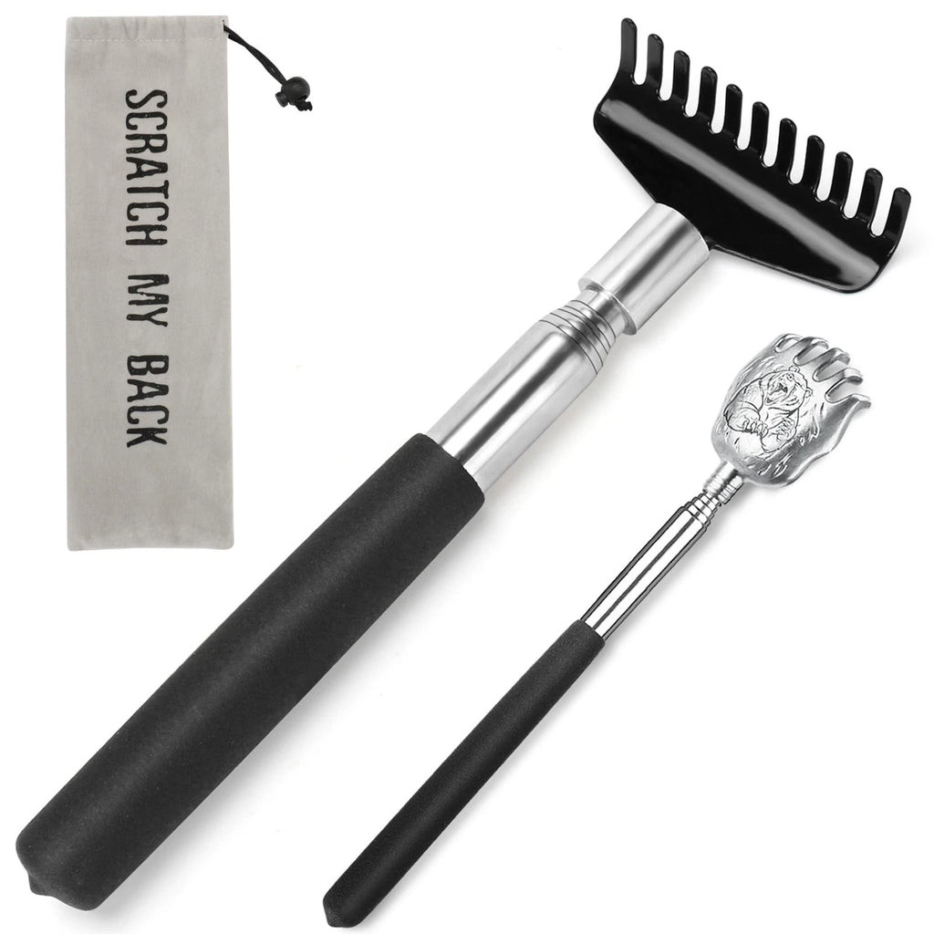 Oversized Back Scratcher Gift Set, 2 Pack Portable Extendable Stainless Steel...