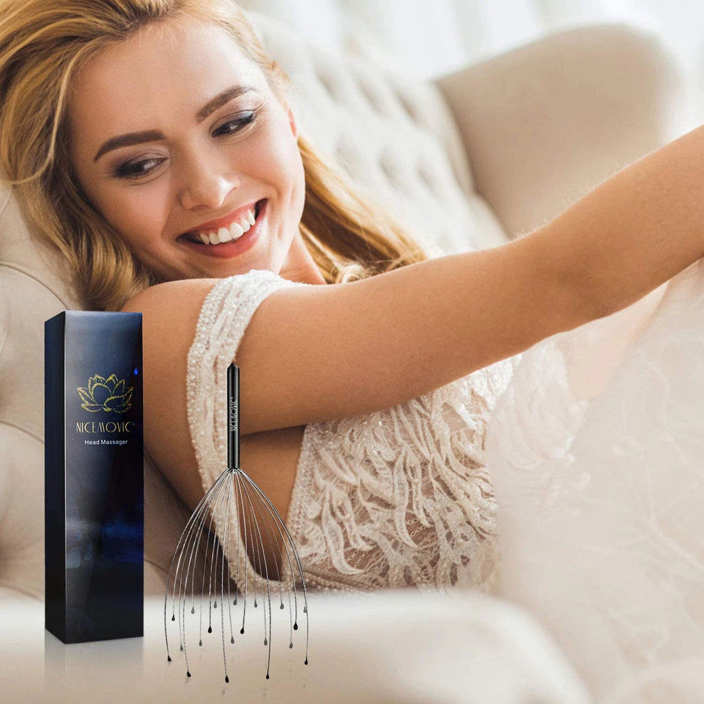 2 Pack Head Scalp Massager Gifts for Women Men, Stocking Stuffers White Elephant