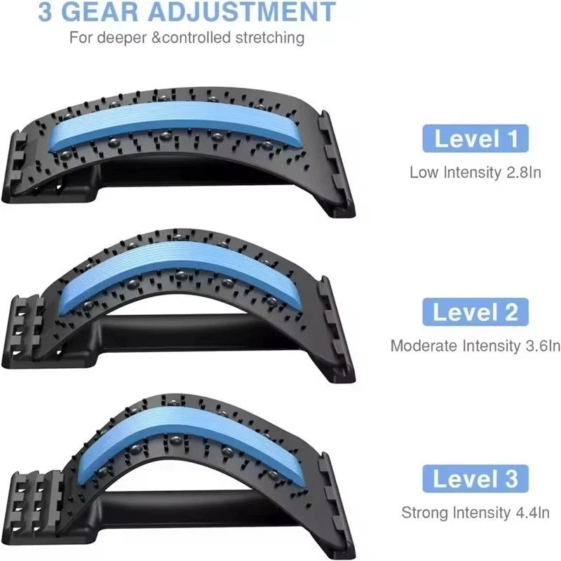 Back Stretcher for Lower Back Pain Relief, Back Cracking Device, Multi-Level