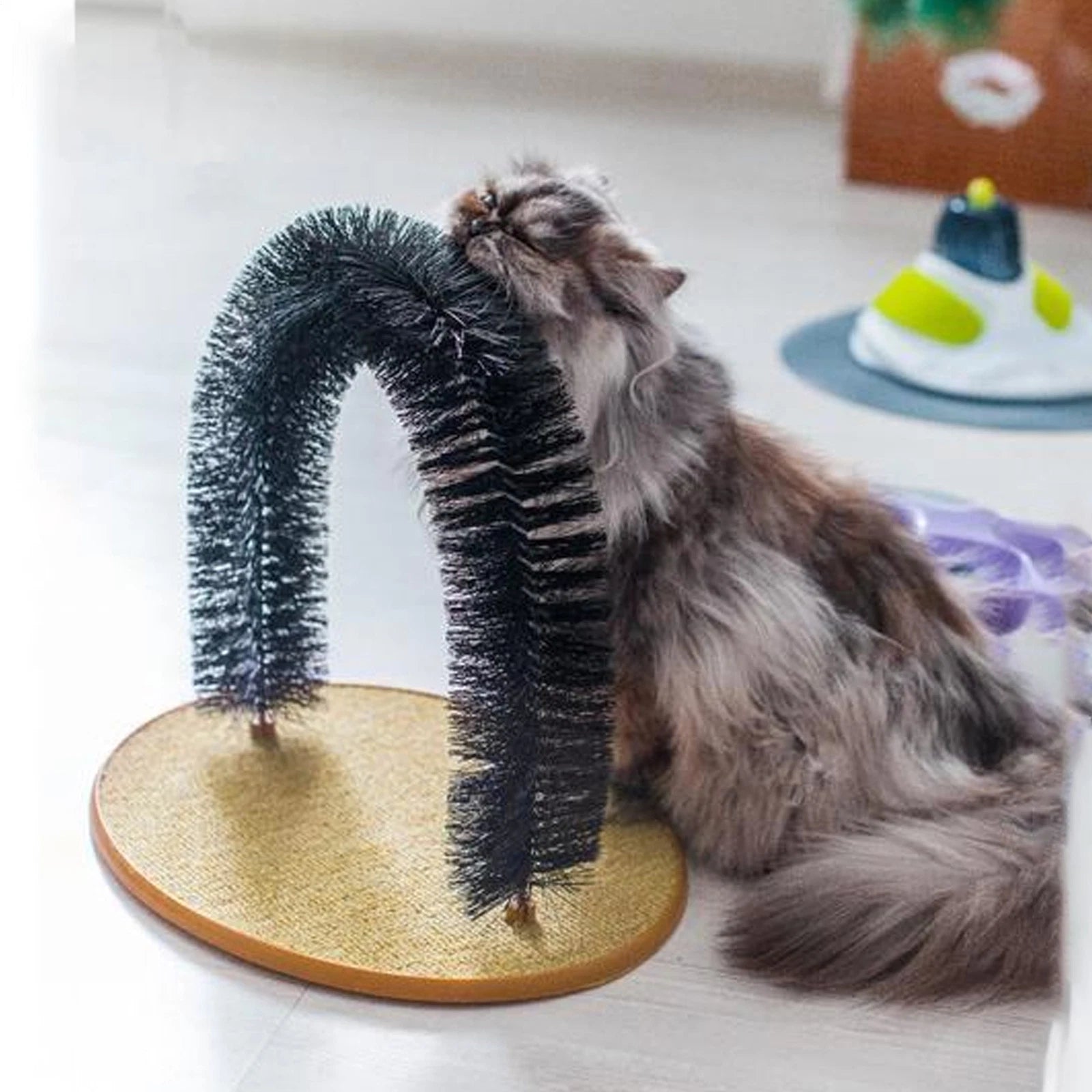 Cat Scratch Arch Kitten Massaging Scratching Scratcher Pet Grooming Play Catnip